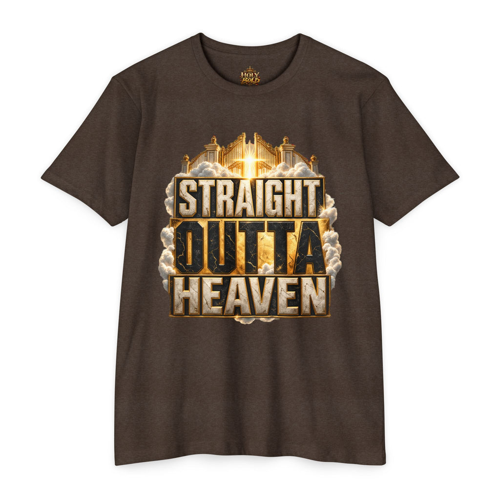 Straight Outta Heaven T-Shirt — Bold Religious Graphic Tee