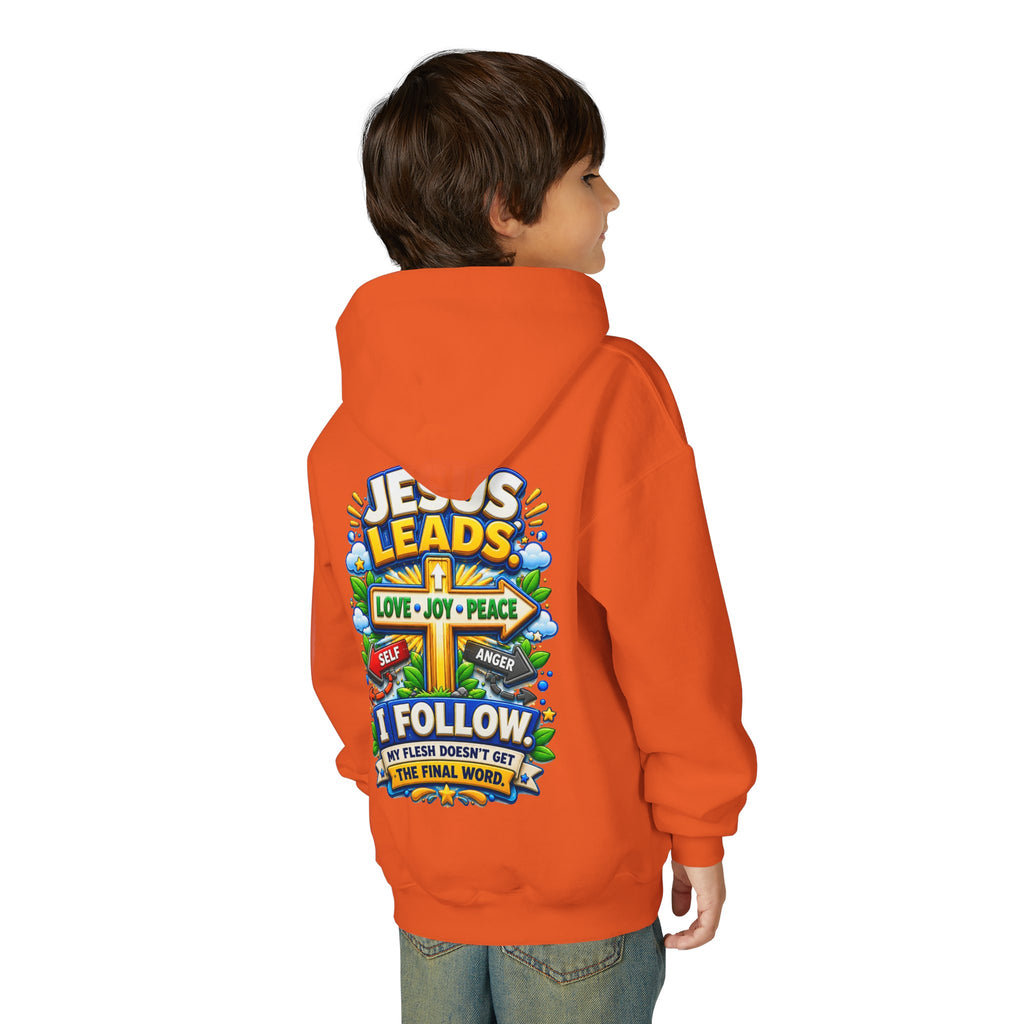 Youth Hoodie - "Jesus Leads"