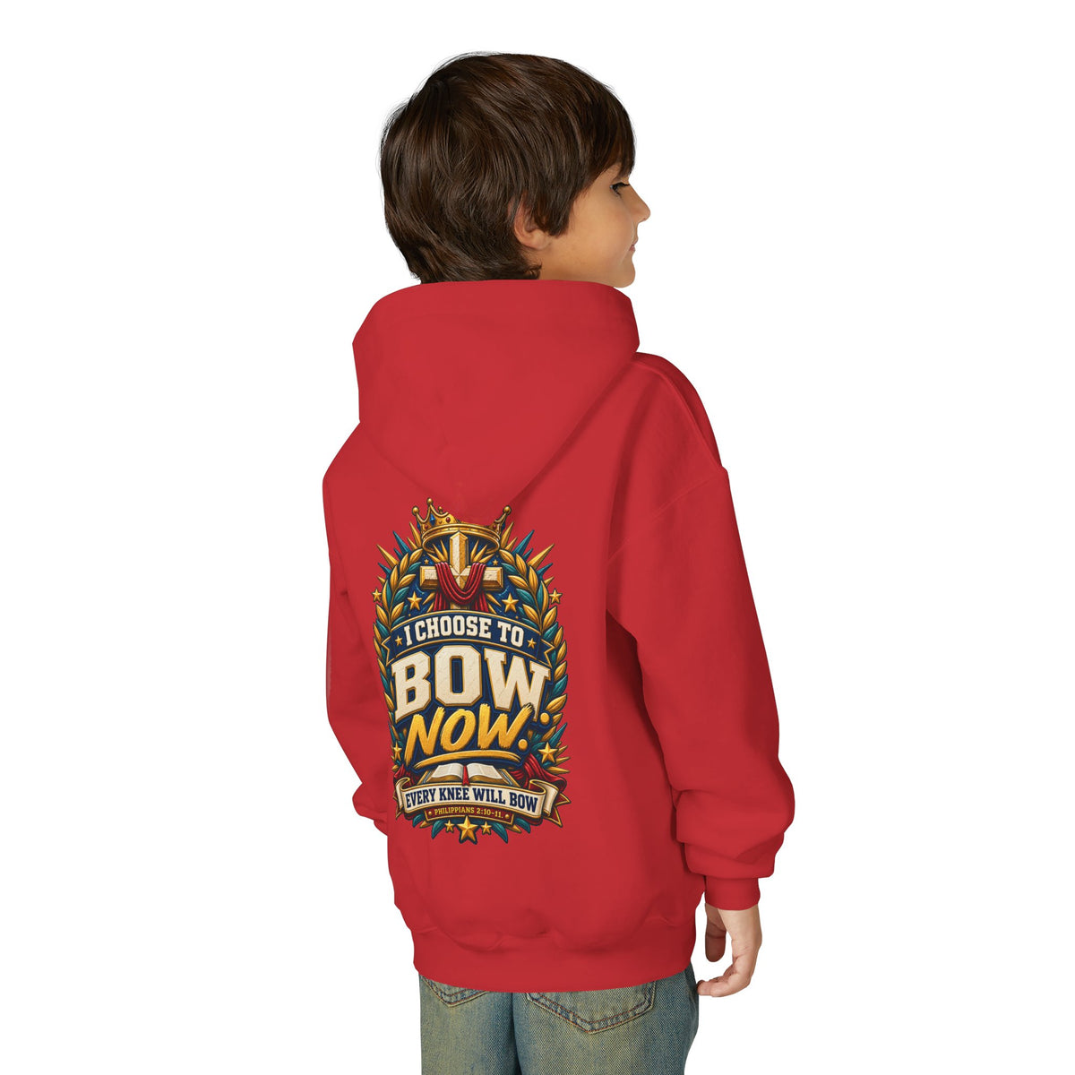 Youth Hoodie - "I Choose To Bow Now"