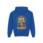 Youth Hoodie — "His Design, Created by God"