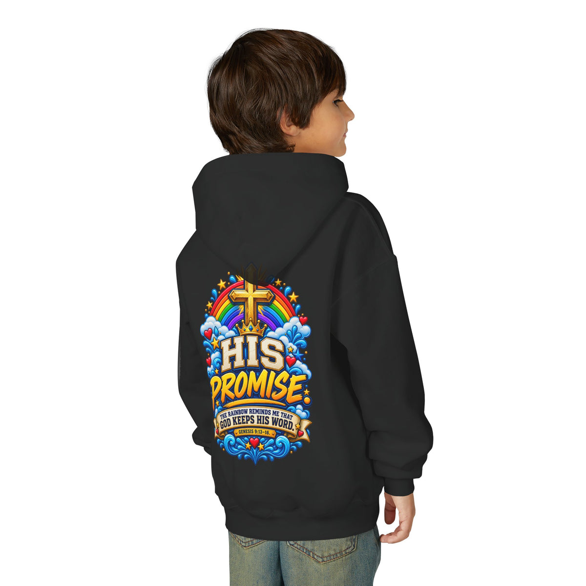 Youth Hoodie – "His Promise"