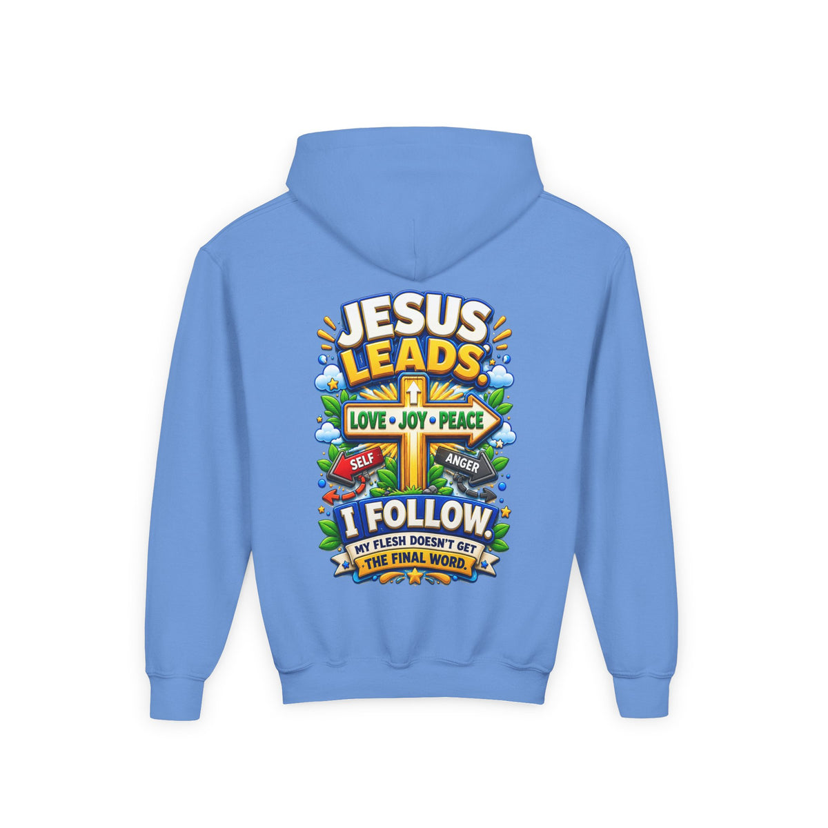 Youth Hoodie - "Jesus Leads"