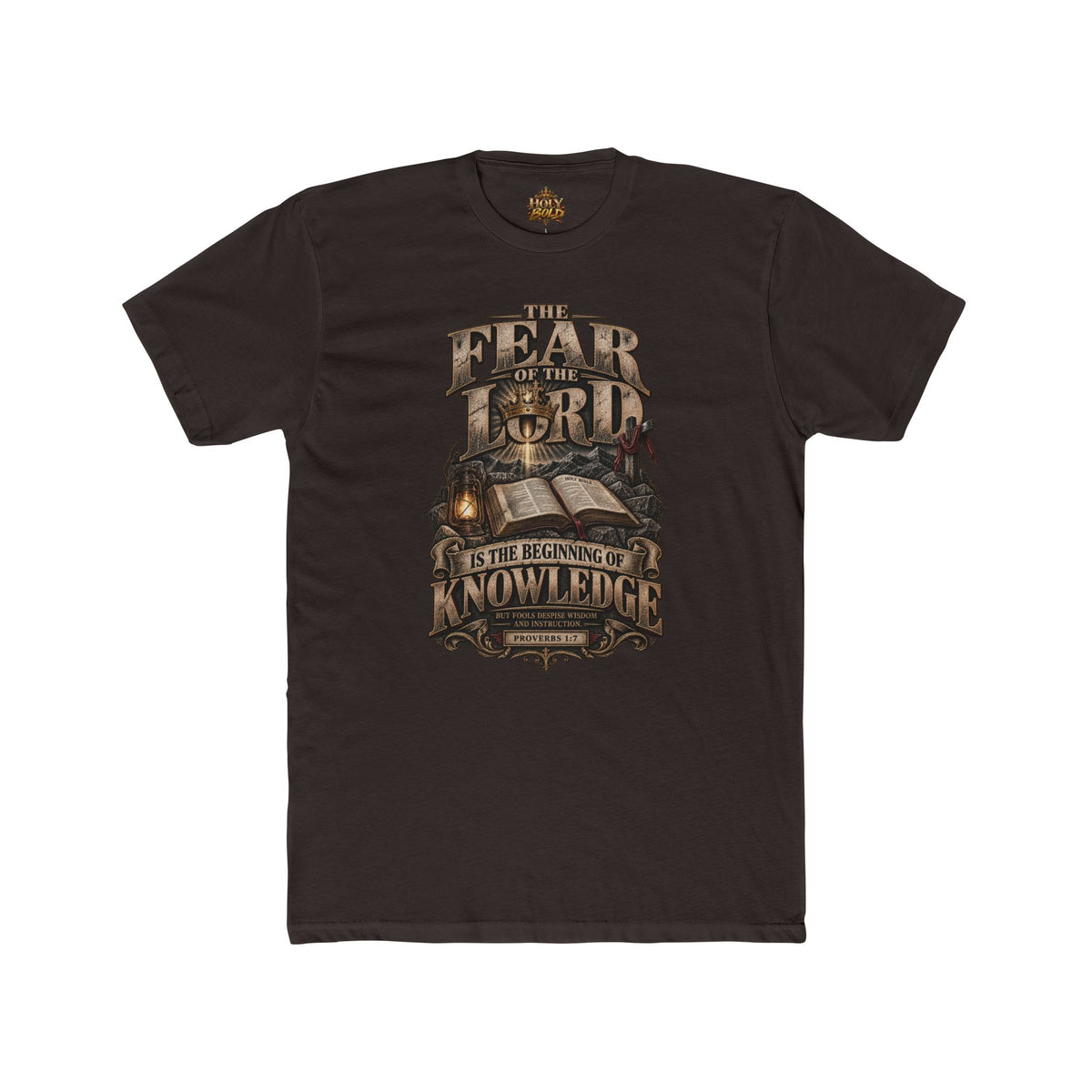 "The Fear of the Lord is the Beginning of Knowledge" Vintage Scripture Tee