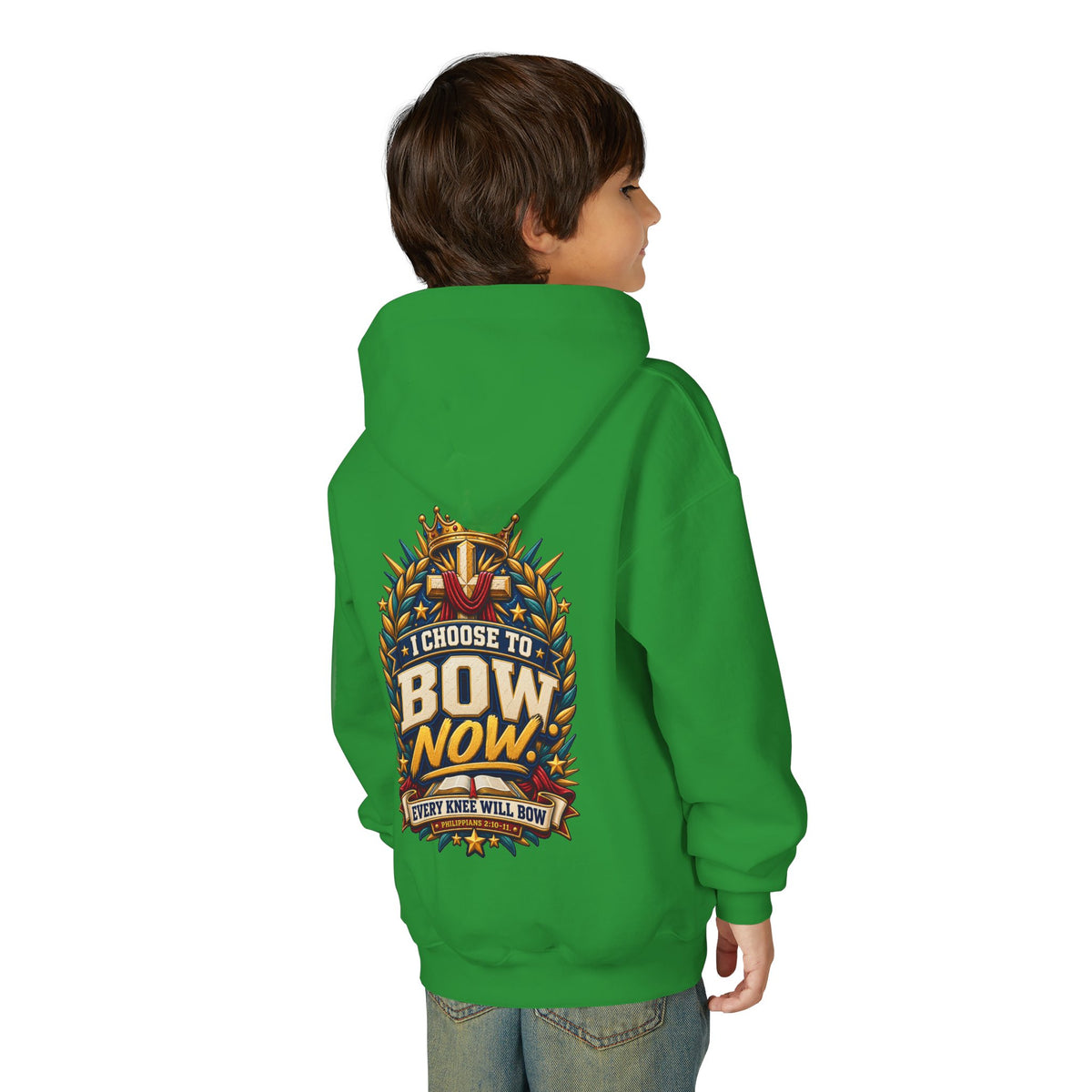 Youth Hoodie - "I Choose To Bow Now"