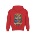 Youth Hoodie — "His Design, Created by God"