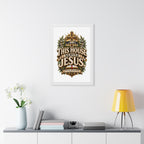 This House Serves Jesus Framed Poster — Christian Wall Art, Religious Home Decor (As for Me and My House)