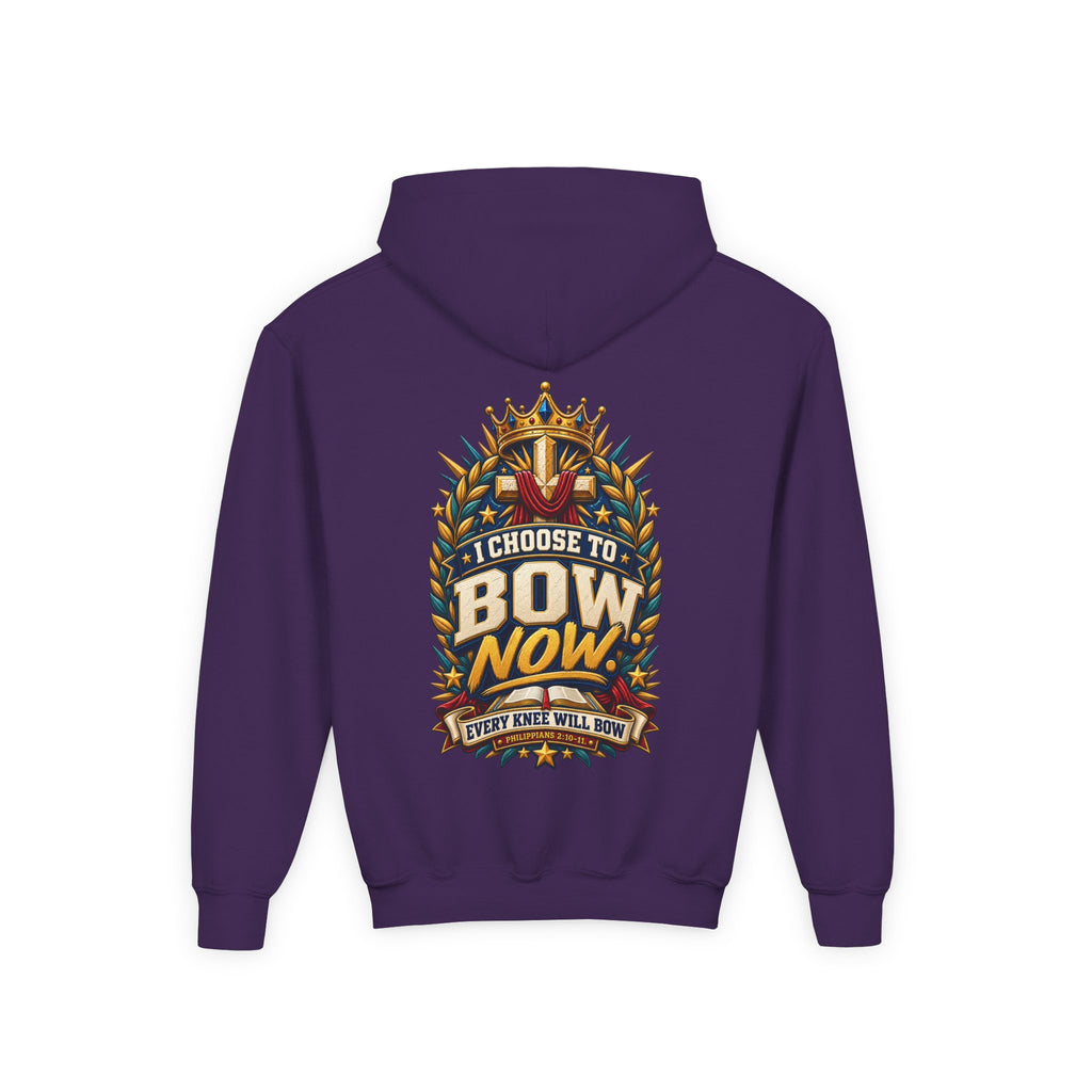 Youth Hoodie - "I Choose To Bow Now"