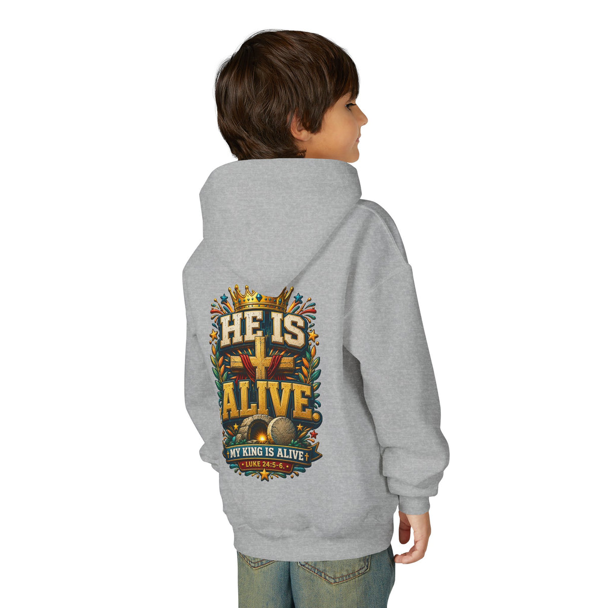 Youth Hoodie - He Is Alive