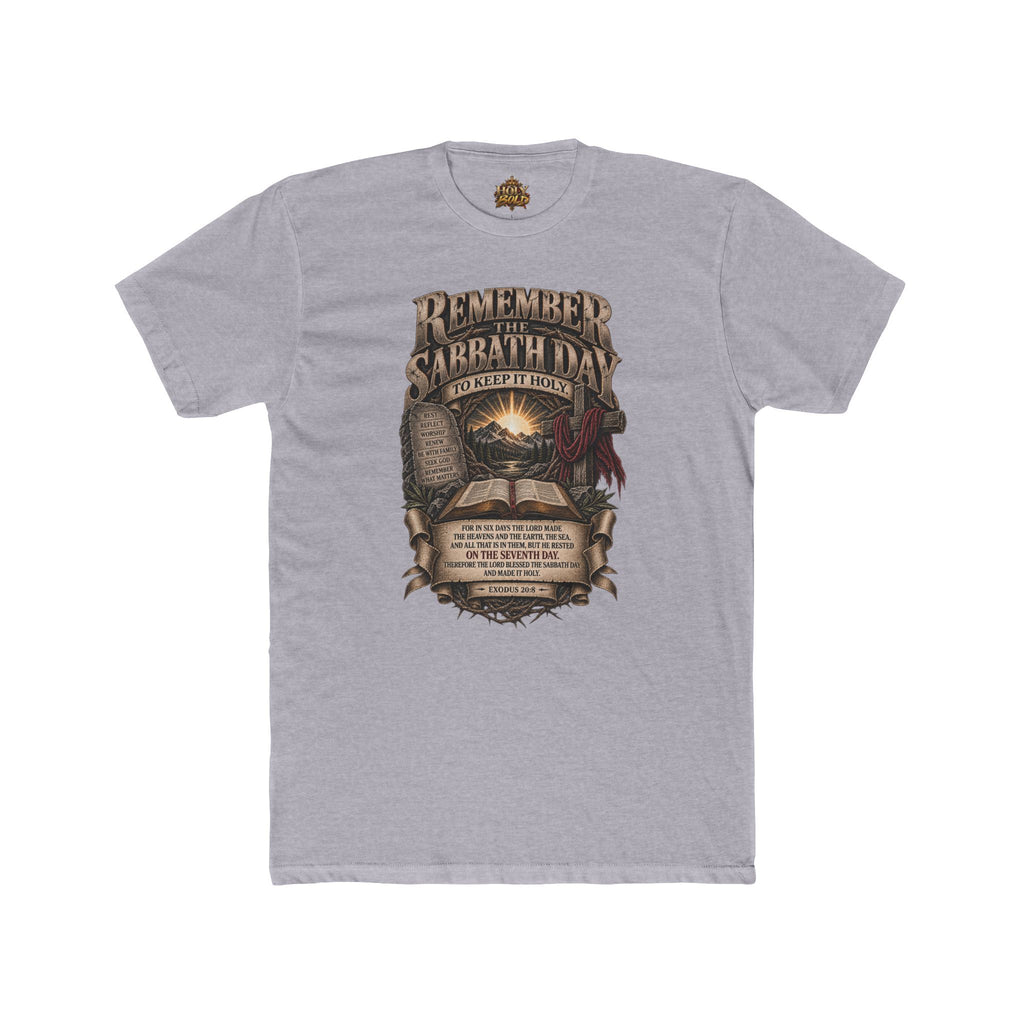 Remember Sabbath Day Tee – Vintage Religious Scripture T-Shirt (Remember the Sabbath Day)