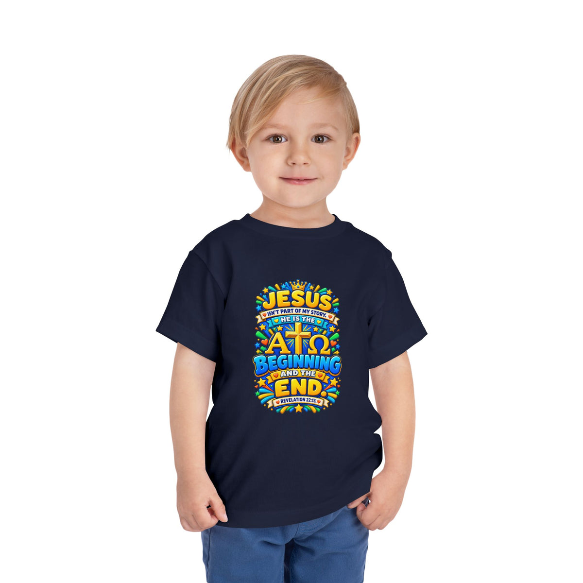 Toddler Tee — "Jesus is the Alpha and Omega"