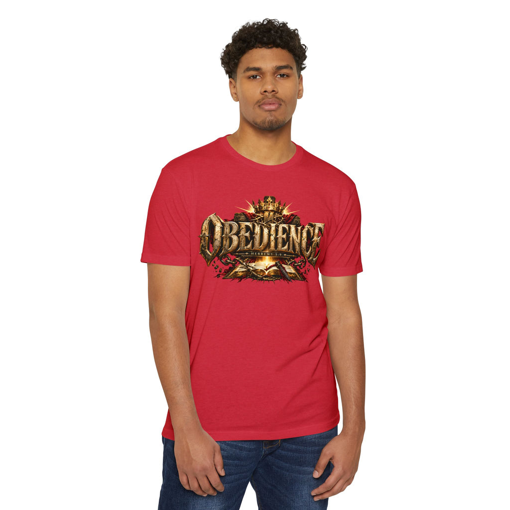 Obedience Graphic Tee — Vintage Crest Design