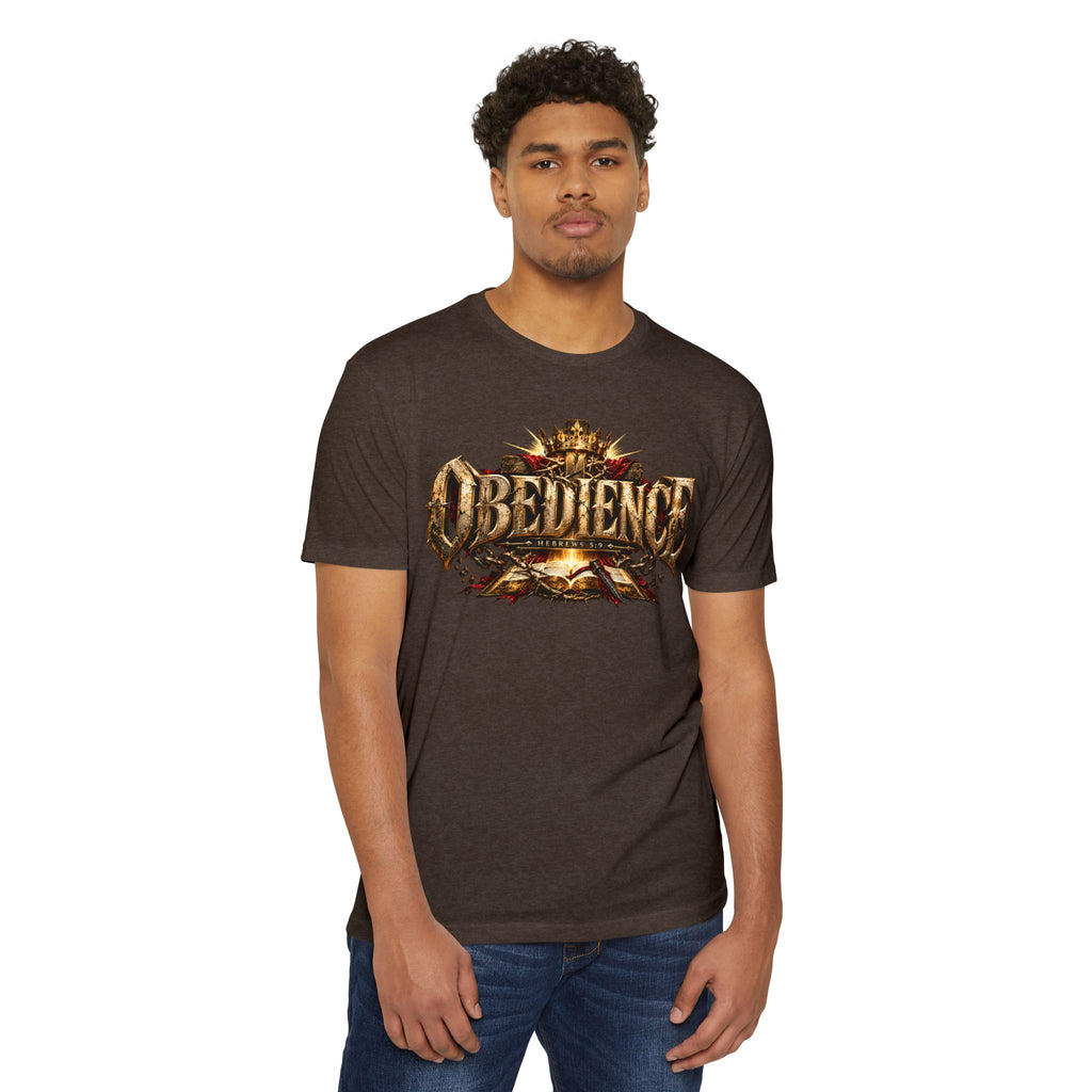 Obedience Graphic Tee — Vintage Crest Design