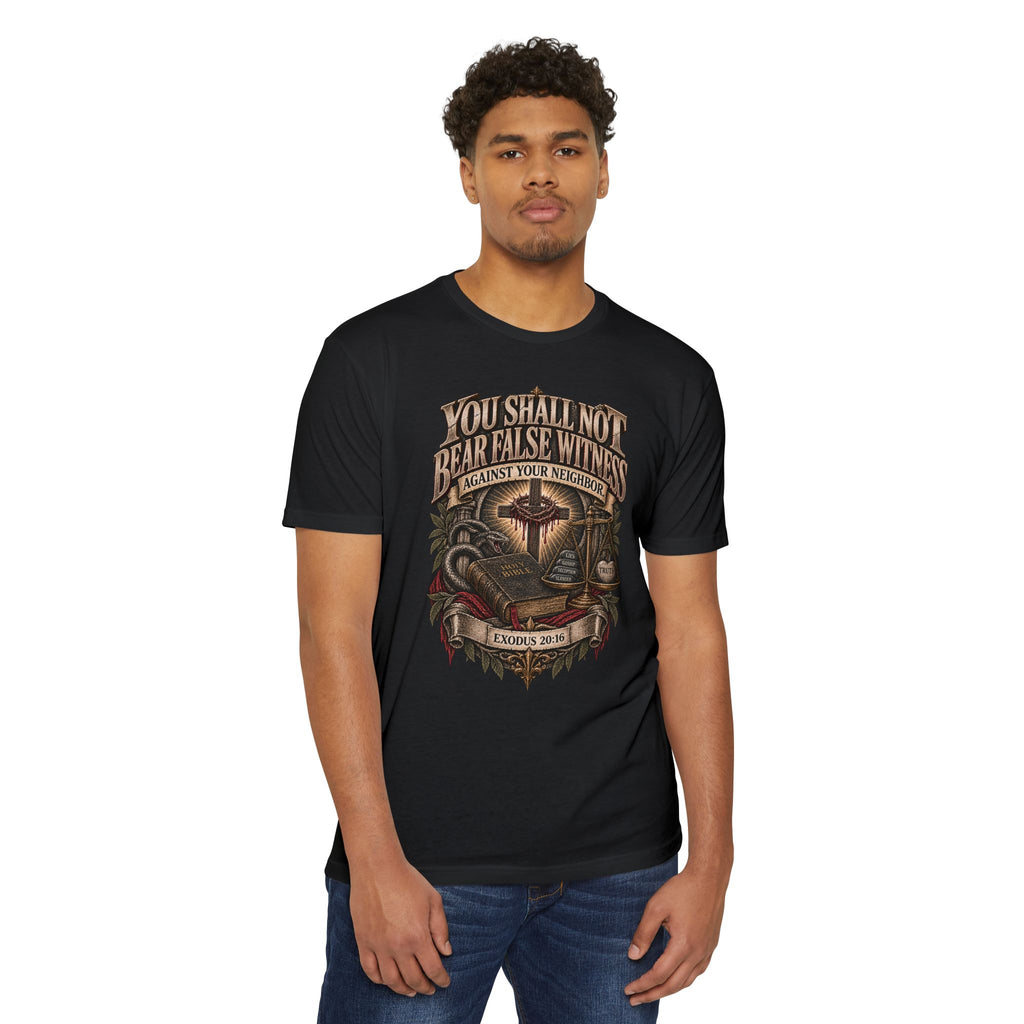 You Shall Not Bear False Witness T-Shirt – Exodus 20:16 Christian Faith Tee