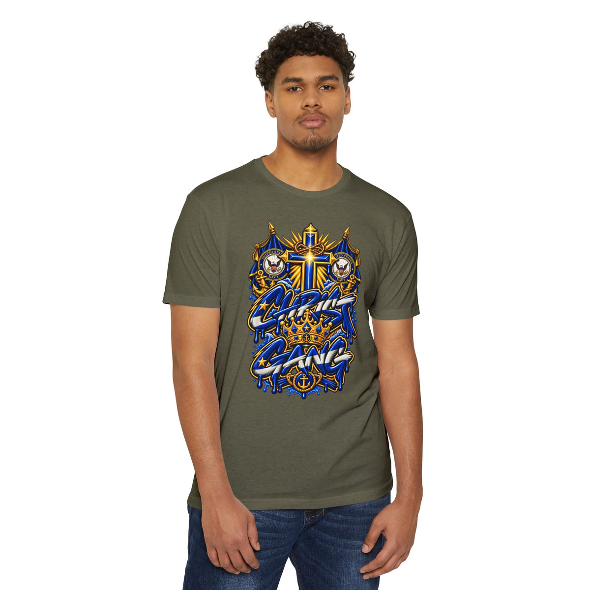 Navy Christ Gang Tee