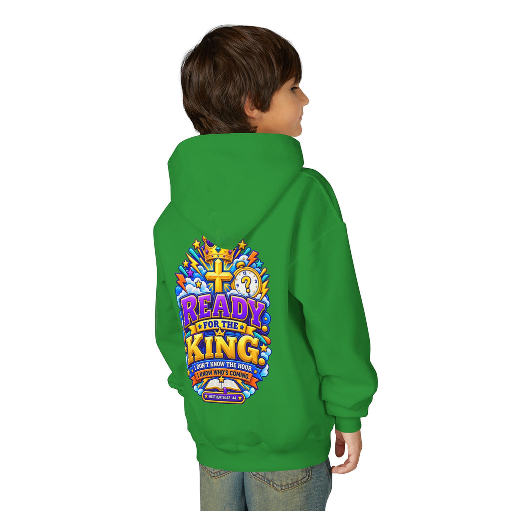 Youth Hoodie — "Ready for the King"