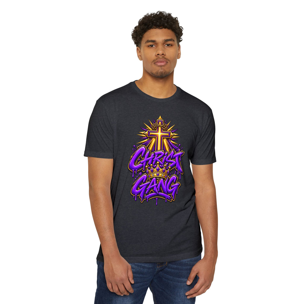 Purple Christ Gang Graphic T-Shirt