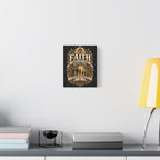 Faith Canvas Wall Art — "Faith Shouldn't End With Me" Christian Family Bible Verse Decor