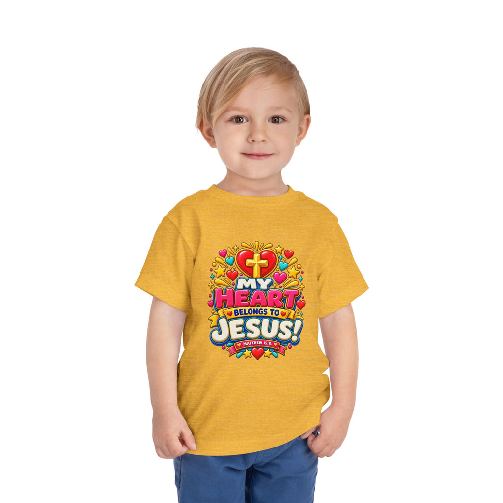 Toddler Tee — “My Heart Belongs to Jesus”