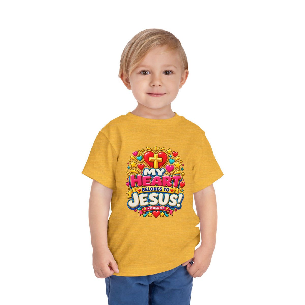 Toddler Tee — “My Heart Belongs to Jesus”