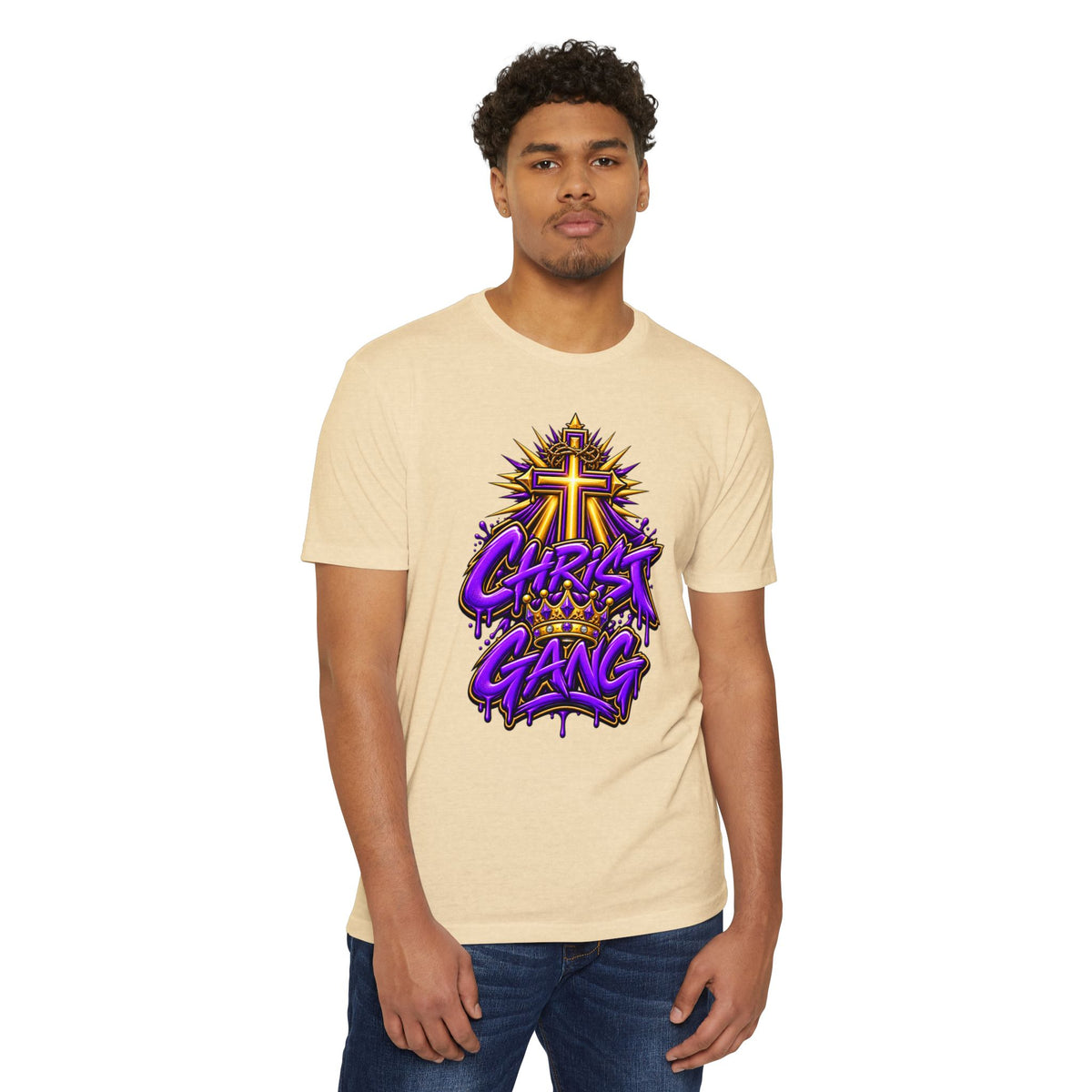 Purple Christ Gang Graphic T-Shirt