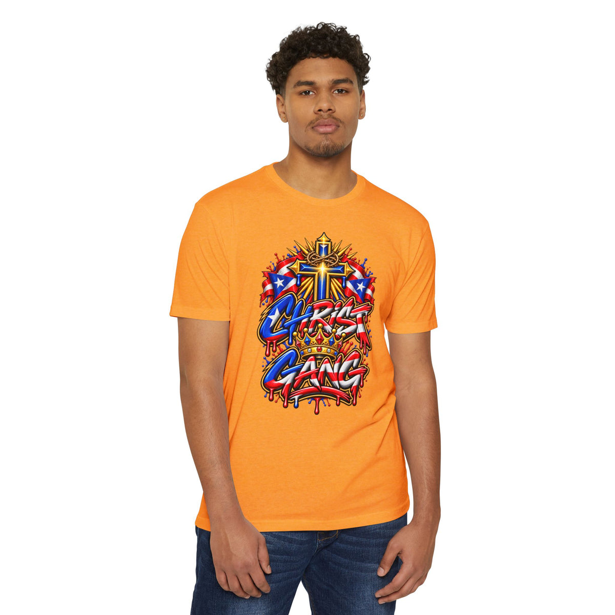 Puerto Rican Flag Styled Christ Gang Tee