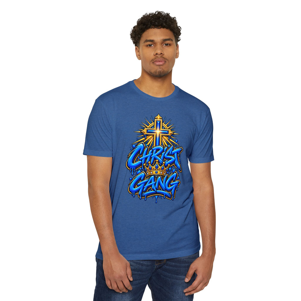 Blue Christ Gang Graphic T-Shirt