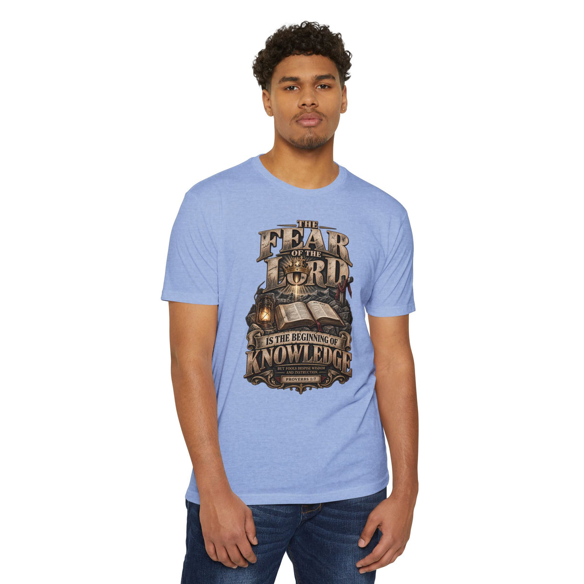 Fear of the Lord Biblical Quote T‑Shirt — "The Fear of the Lord is the Beginning of Knowledge"
