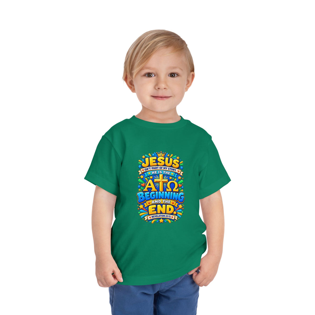 Toddler Tee — "Jesus is the Alpha and Omega"