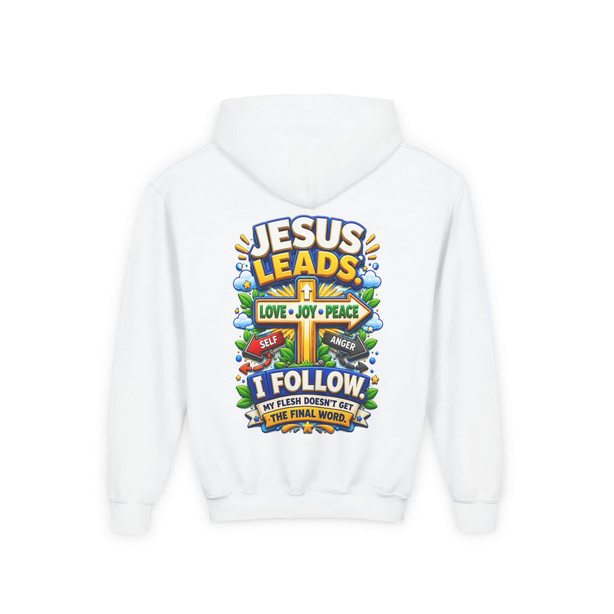 Youth Hoodie - "Jesus Leads"