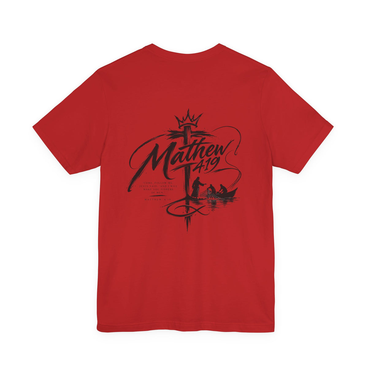 Christian 'Fisher of Men' T-Shirt — Matthew 4:19 Fishing Faith Tee