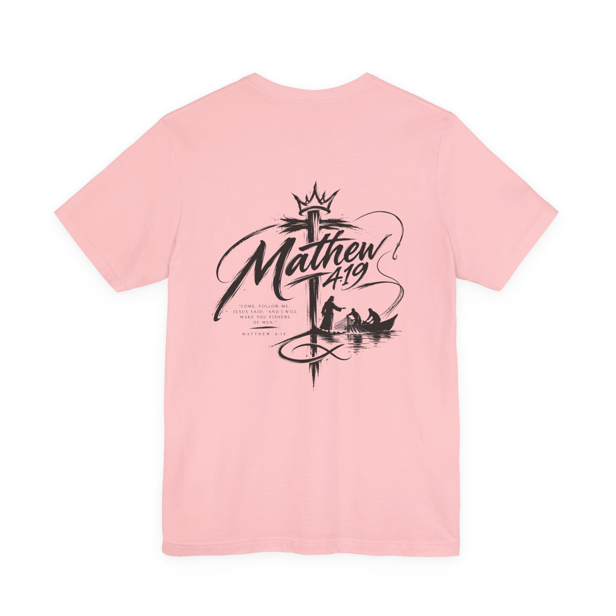 Christian 'Fisher of Men' T-Shirt — Matthew 4:19 Fishing Faith Tee