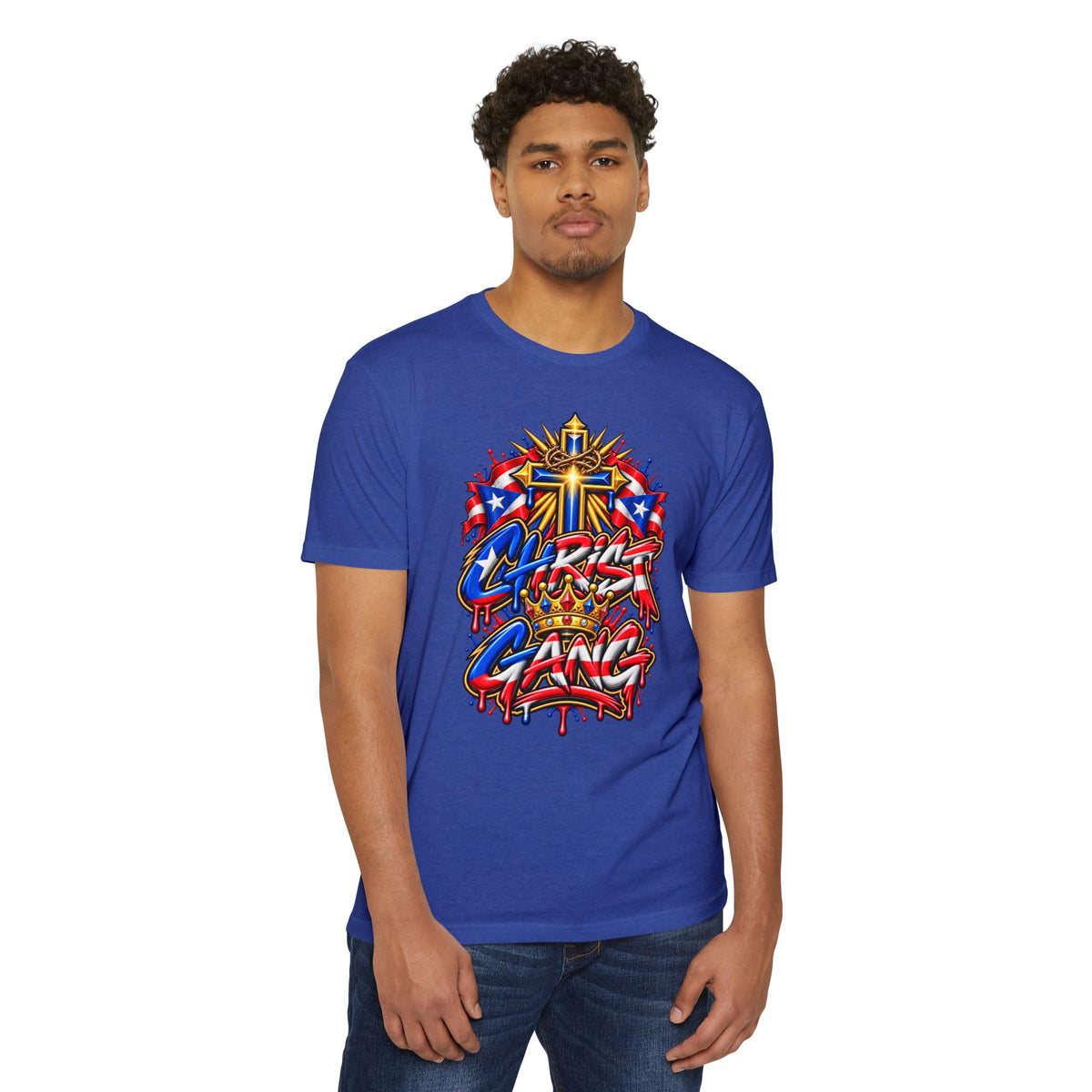Puerto Rican Flag Styled Christ Gang Tee