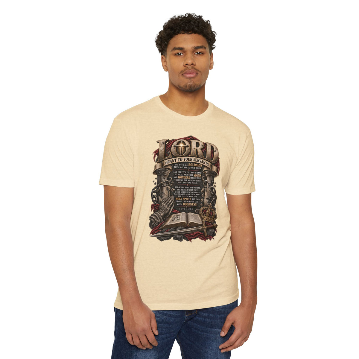 Christian Prayer T-Shirt — "Lord, I Want to Be Your Servant" Bible Verse Tee