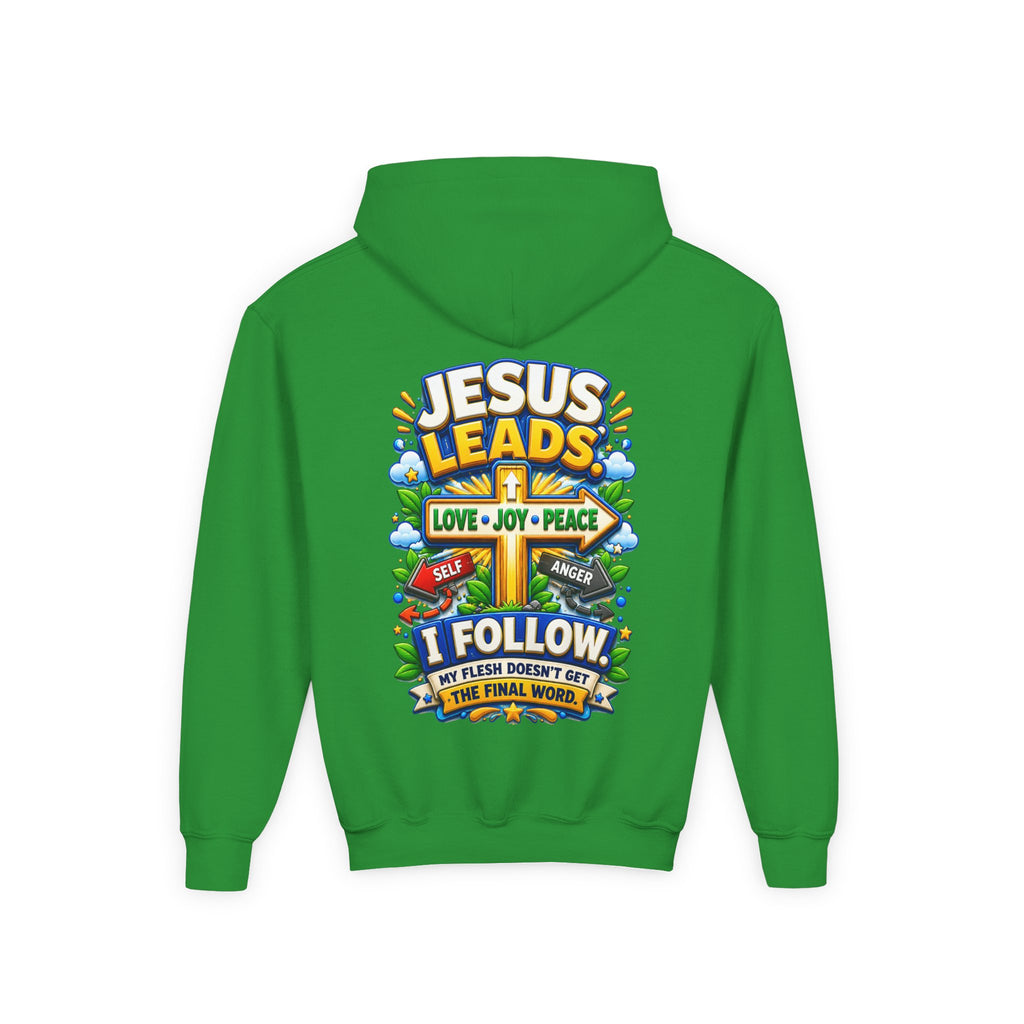 Youth Hoodie - "Jesus Leads"