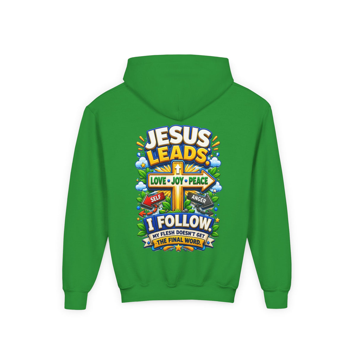 Youth Hoodie - "Jesus Leads"