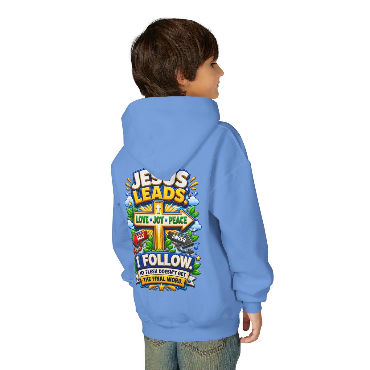 Youth Hoodie - "Jesus Leads"