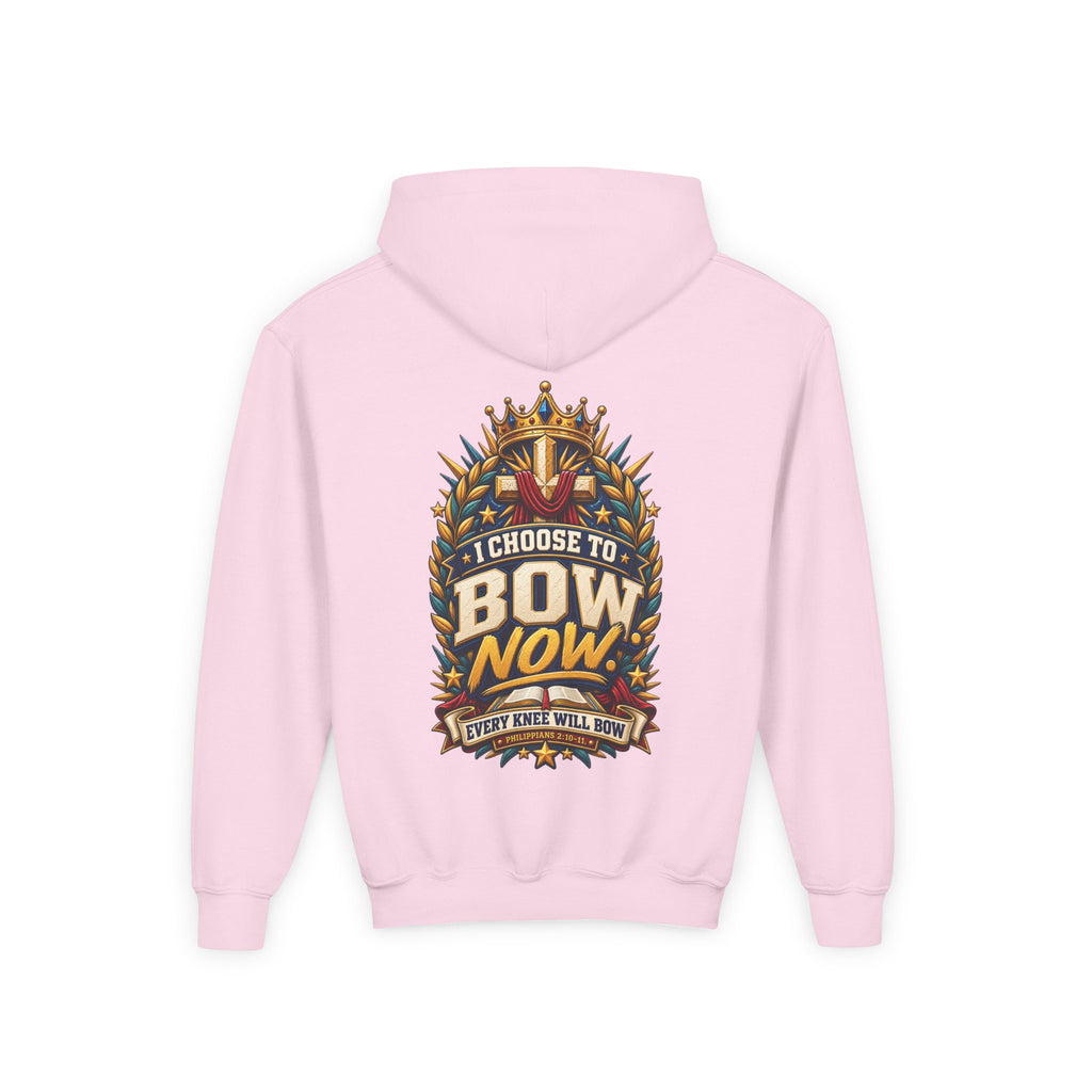 Youth Hoodie - "I Choose To Bow Now"