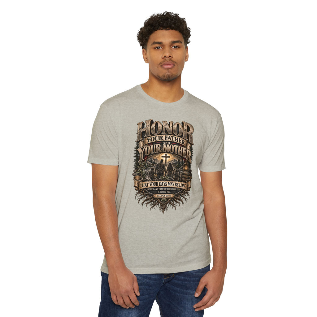 Honor Your Parents T-Shirt — Christian Scripture "Honor Your Father and Your Mother" Tee