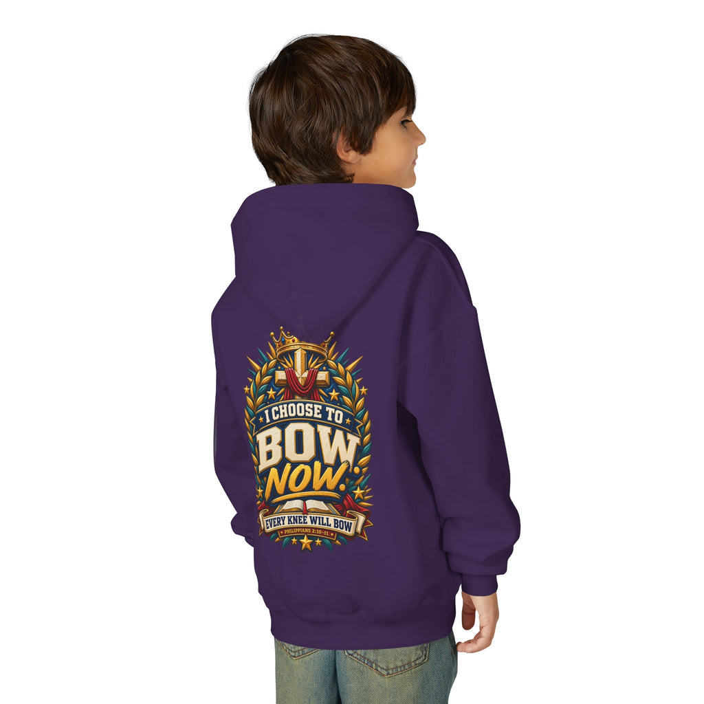 Youth Hoodie - "I Choose To Bow Now"