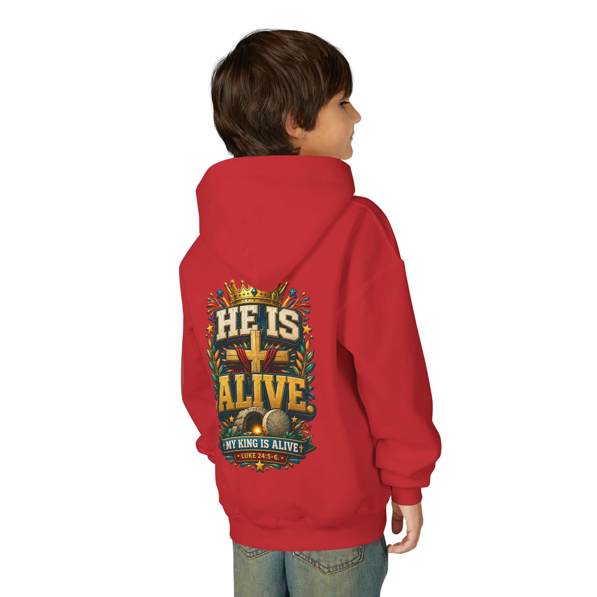 Youth Hoodie - He Is Alive