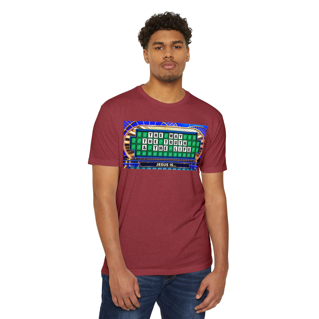 Christian Wheel of Fortune T-Shirt — "The Way, The Truth & The Life" Design