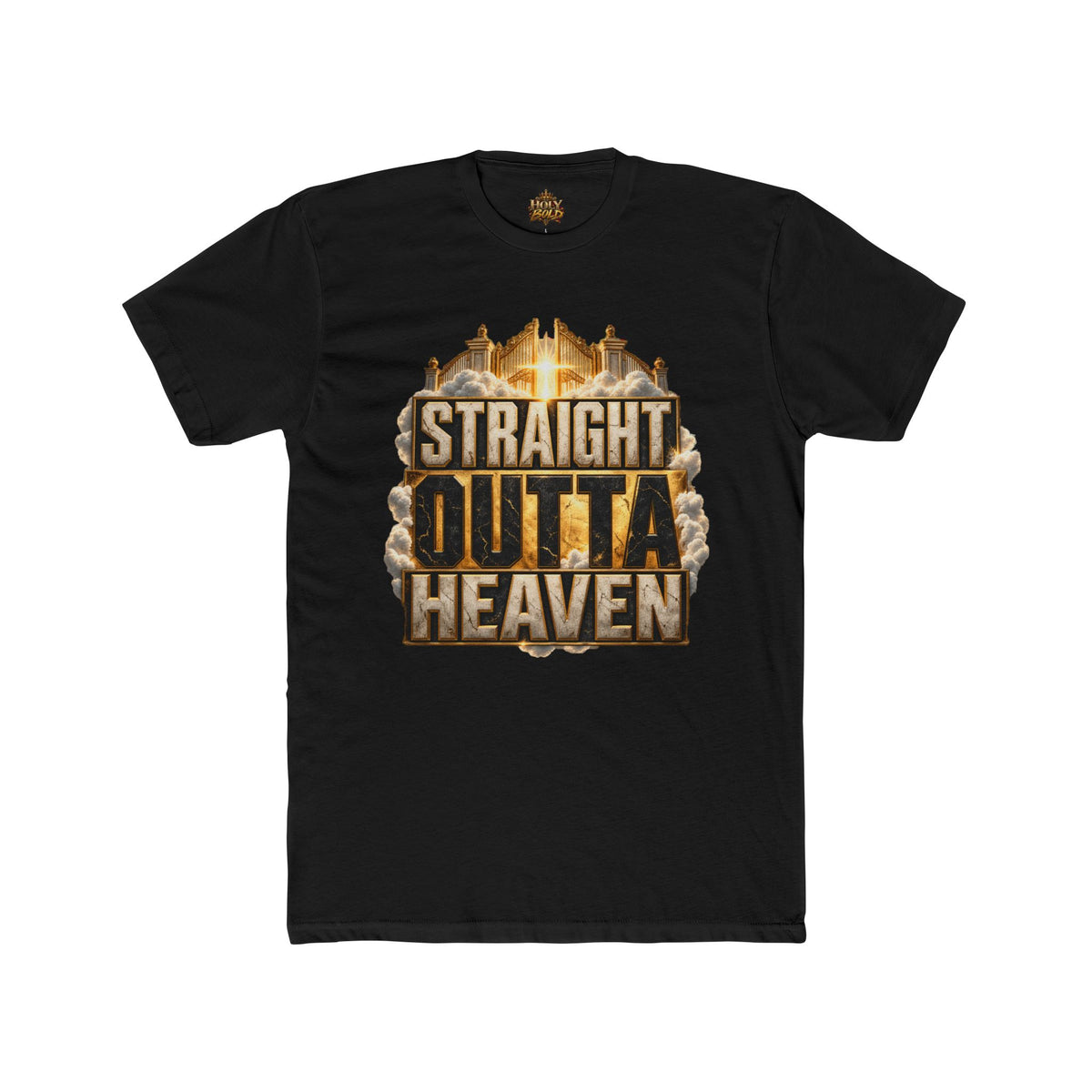 Straight Outta Heaven Graphic Tee - Christian Faith Inspirational T-Shirt