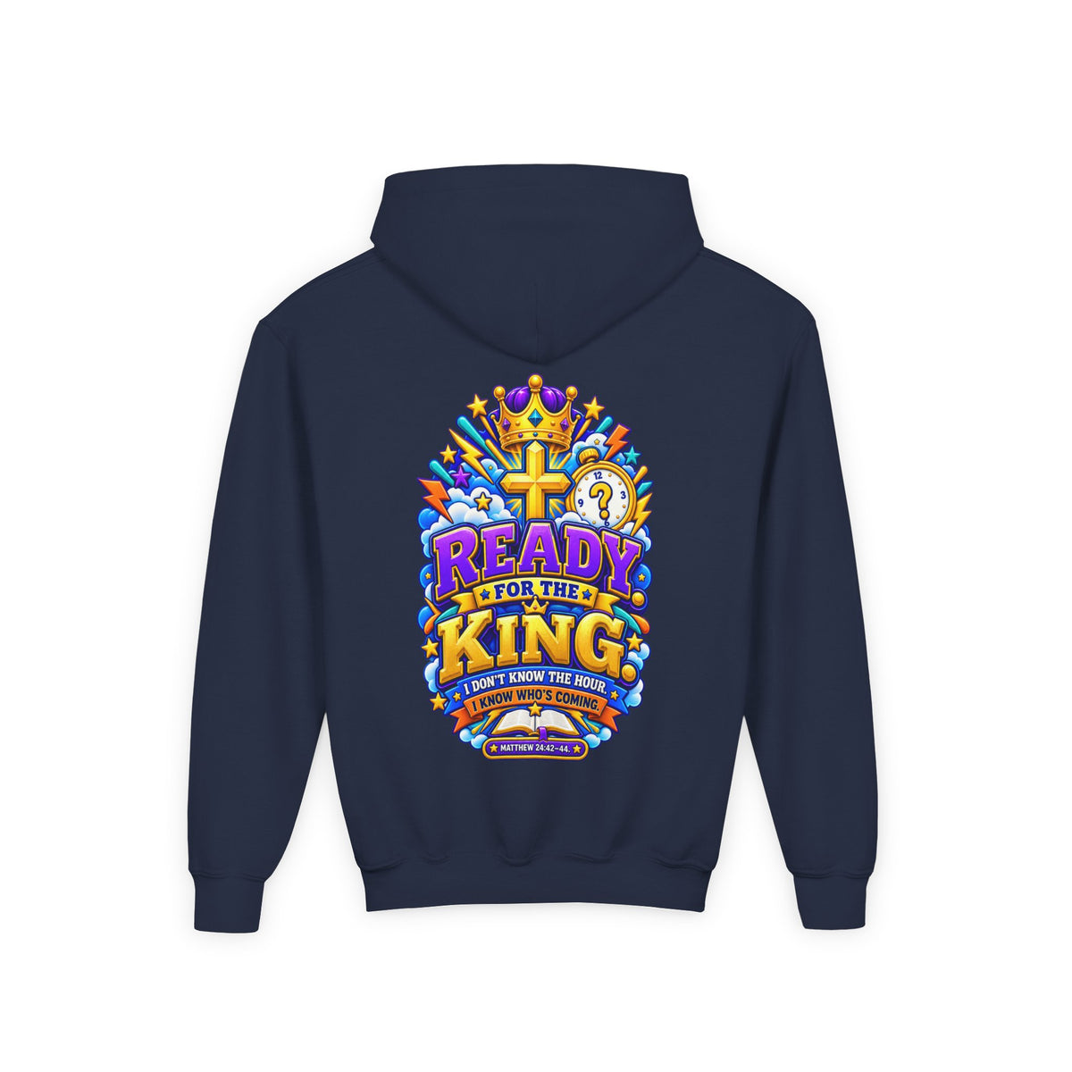 Youth Hoodie — "Ready for the King"