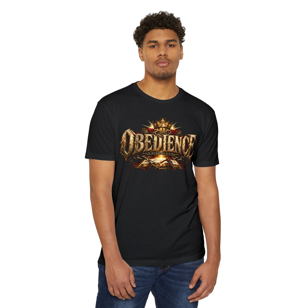 Obedience Graphic Tee — Vintage Crest Design