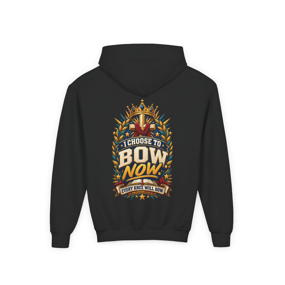 Youth Hoodie - "I Choose To Bow Now"