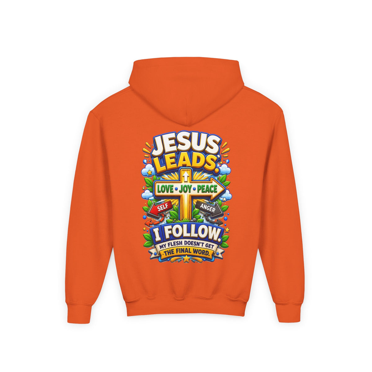 Youth Hoodie - "Jesus Leads"