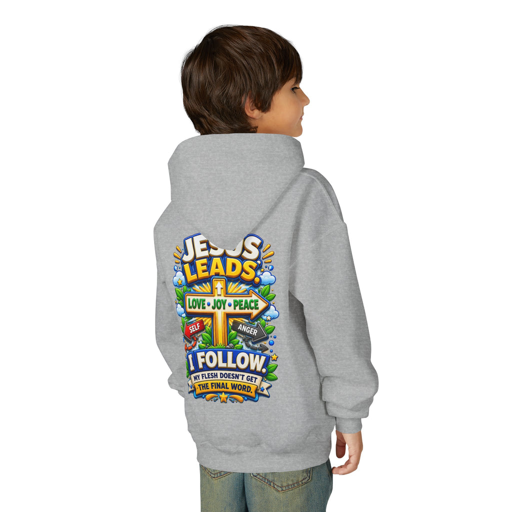Youth Hoodie - "Jesus Leads"