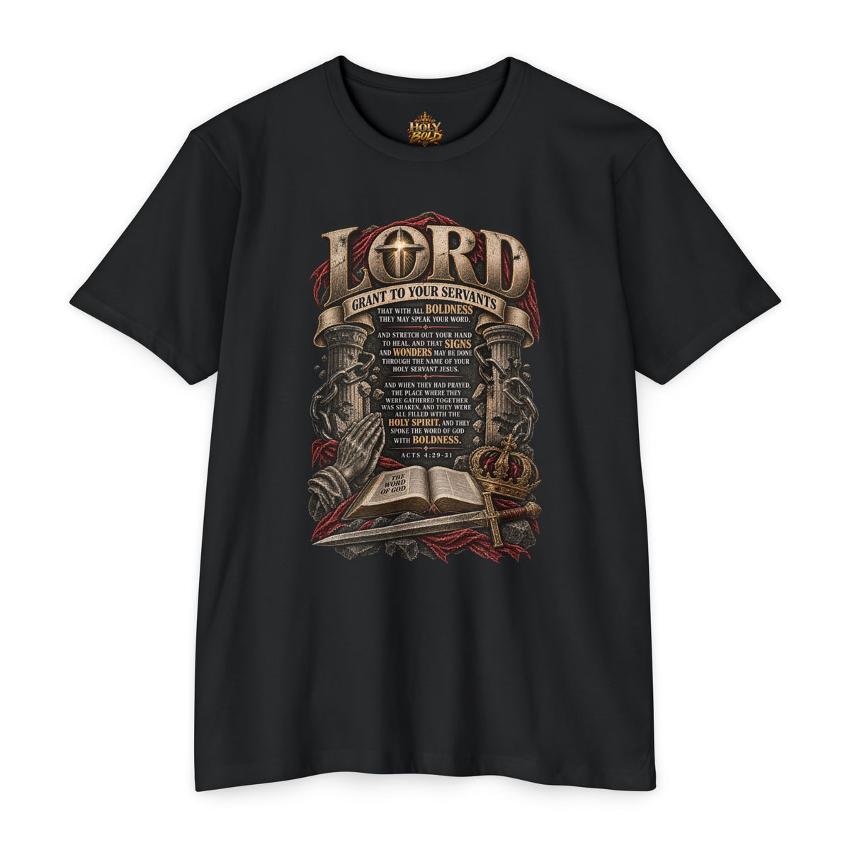 Christian Prayer T-Shirt — "Lord, I Want to Be Your Servant" Bible Verse Tee