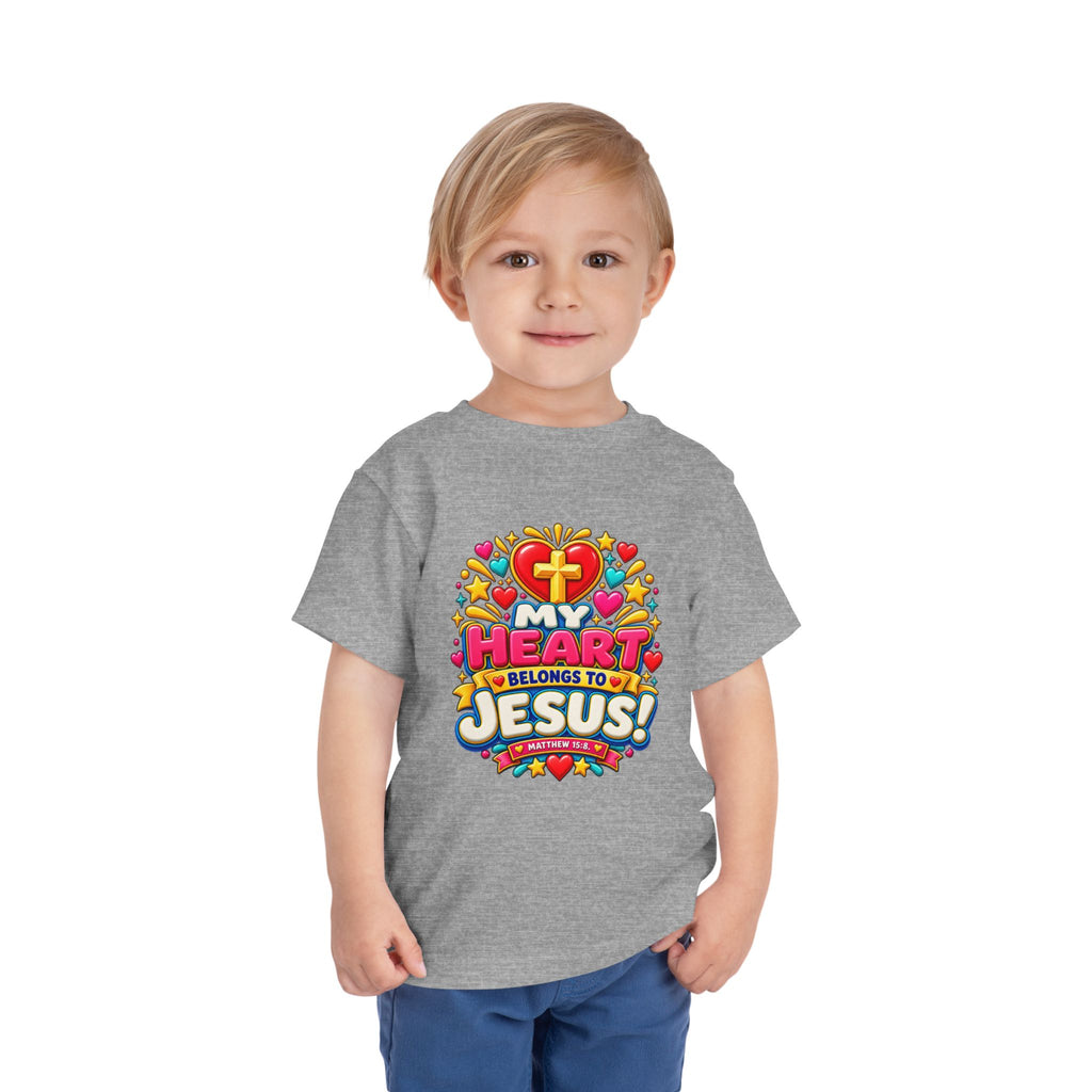 Toddler Tee — “My Heart Belongs to Jesus”