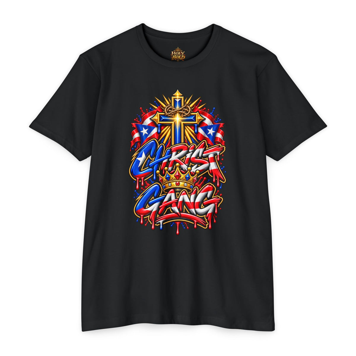Puerto Rican Flag Styled Christ Gang Tee